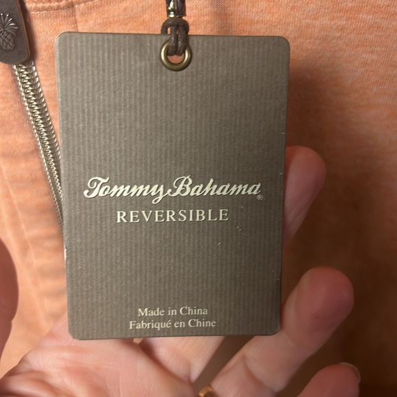 Tommy Bahama 1/4 Zip Pullover Sweater REVERSIBLE Flipside‎ Mens Lg lightweight - Picture 5 of 10